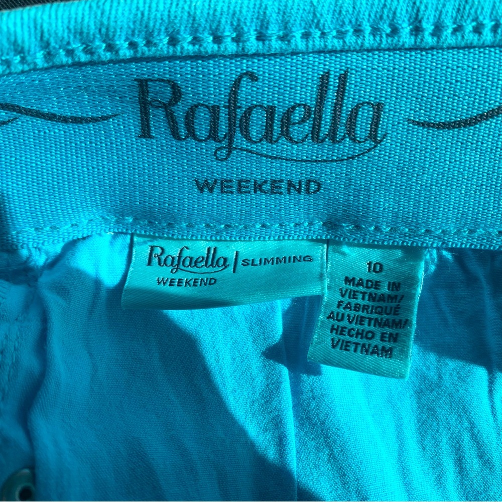 Rafaella Slimming Weekend Teal (Size 10) Jean Pants (with front & back pockets) - Picture 2 of 6
